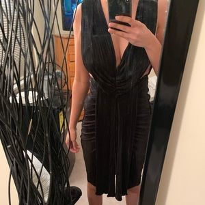 Misguided Drape Black Dress